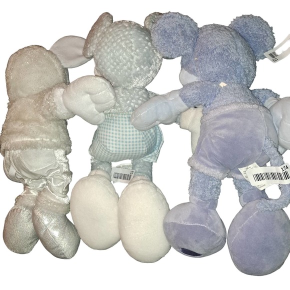 THREE Plush Pastel Mickey Mouse Snowflake Pals Each 16 inches tall! - Picture 4 of 8